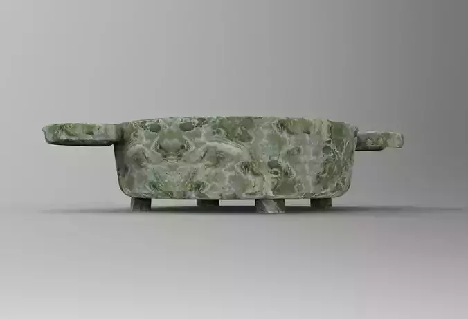 Chinese Jade-Style Carved Bowl