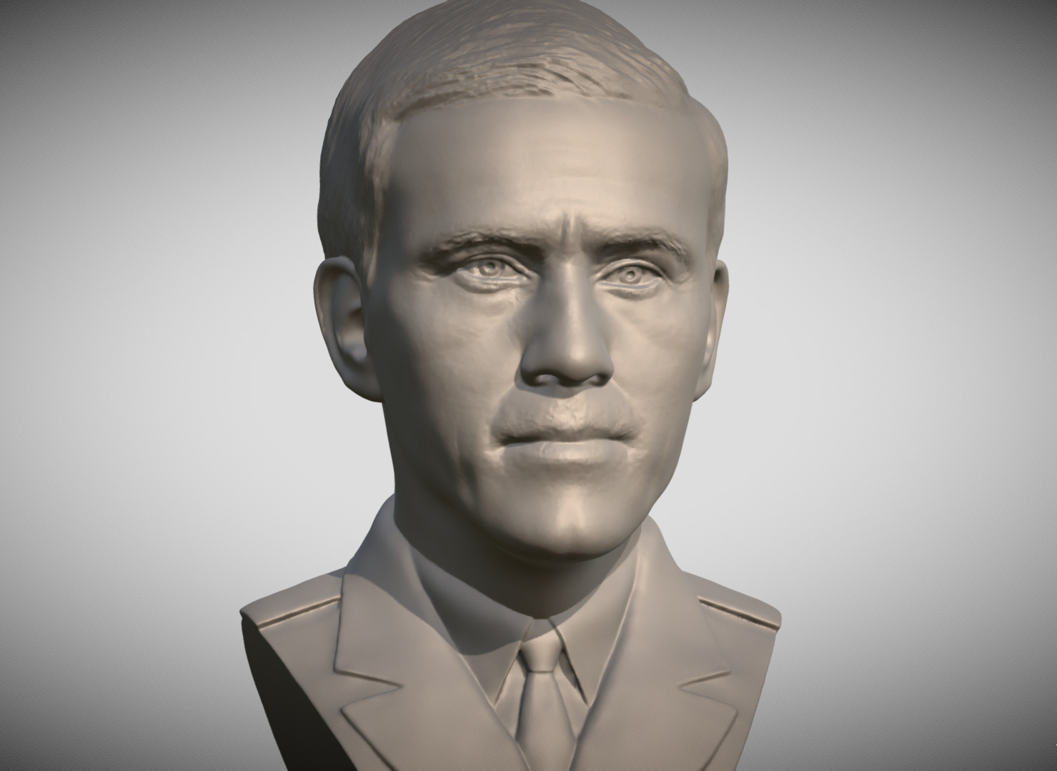 Hans Landa from Inglourious Basterds bust for 3D printing 3D print model_8
