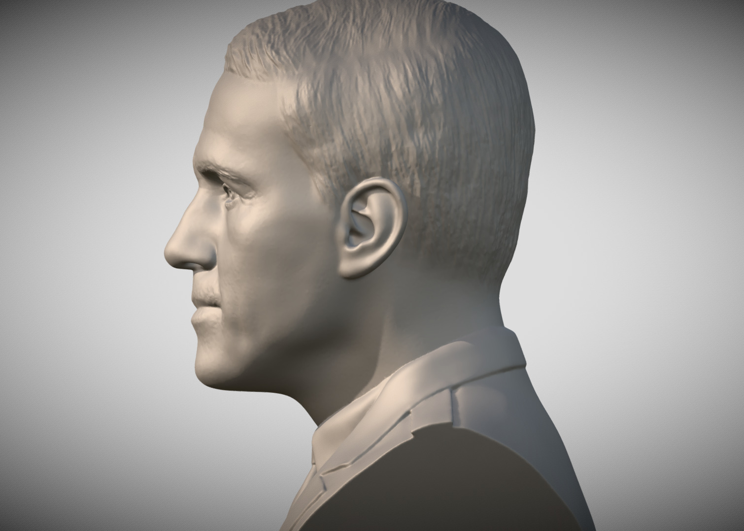 Hans Landa from Inglourious Basterds bust for 3D printing 3D print model_3
