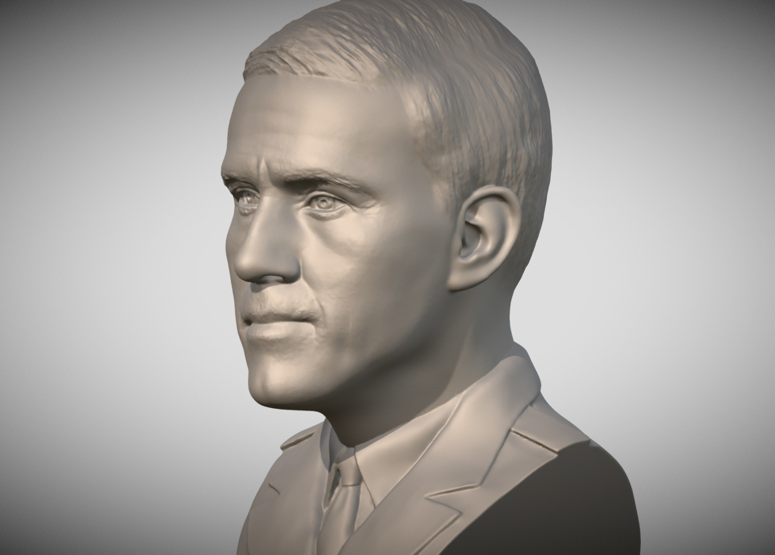 Hans Landa from Inglourious Basterds bust for 3D printing 3D print model_2