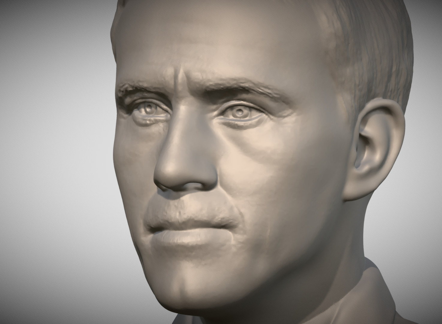 Hans Landa from Inglourious Basterds bust for 3D printing 3D print model_11