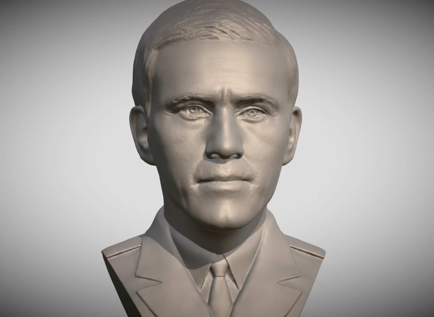 Hans Landa from Inglourious Basterds bust for 3D printing 3D print model_9