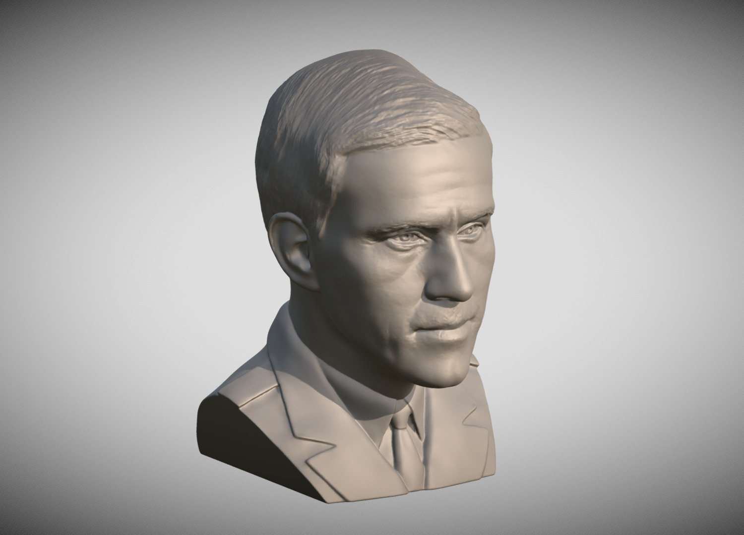 Hans Landa from Inglourious Basterds bust for 3D printing 3D print model_13