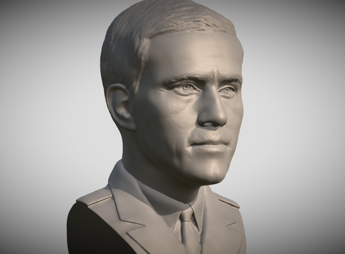 Hans Landa from Inglourious Basterds bust for 3D printing 3D print model_7