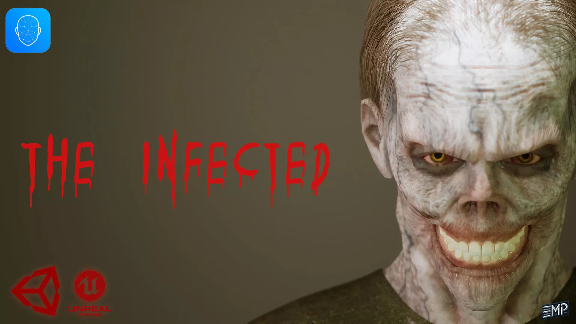 The Infected game character for Horror games Low-poly 3D model
