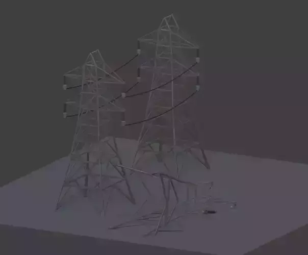 Big Power Lines Free Asset Pack Low-poly 3D model Big Power Lines Free Asset Pack Low-poly 3D model