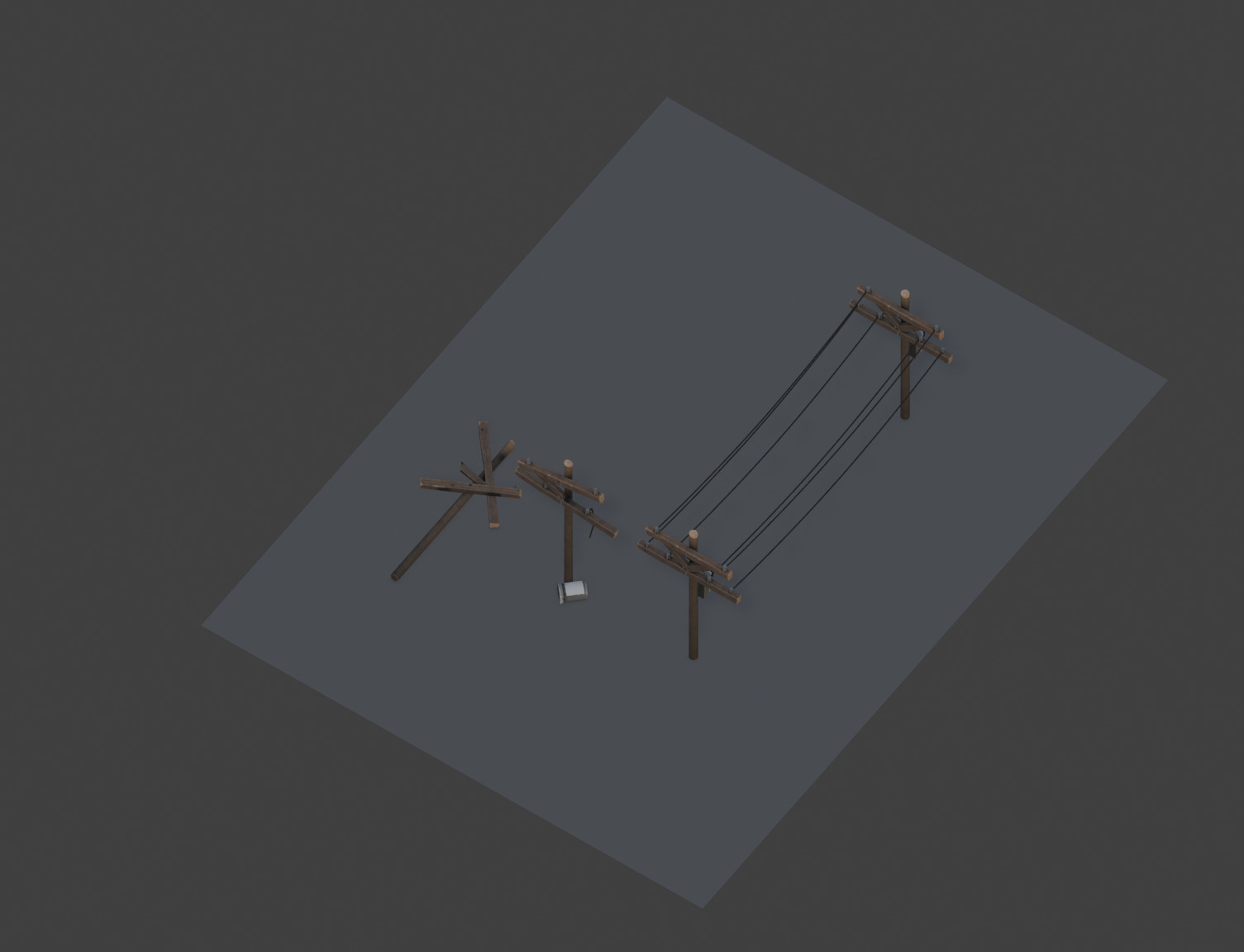 Big Power Lines Free Asset Pack Low-poly 3D model_5
