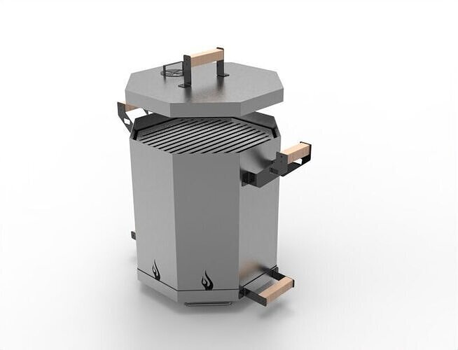 Barrel Smoker 3D model