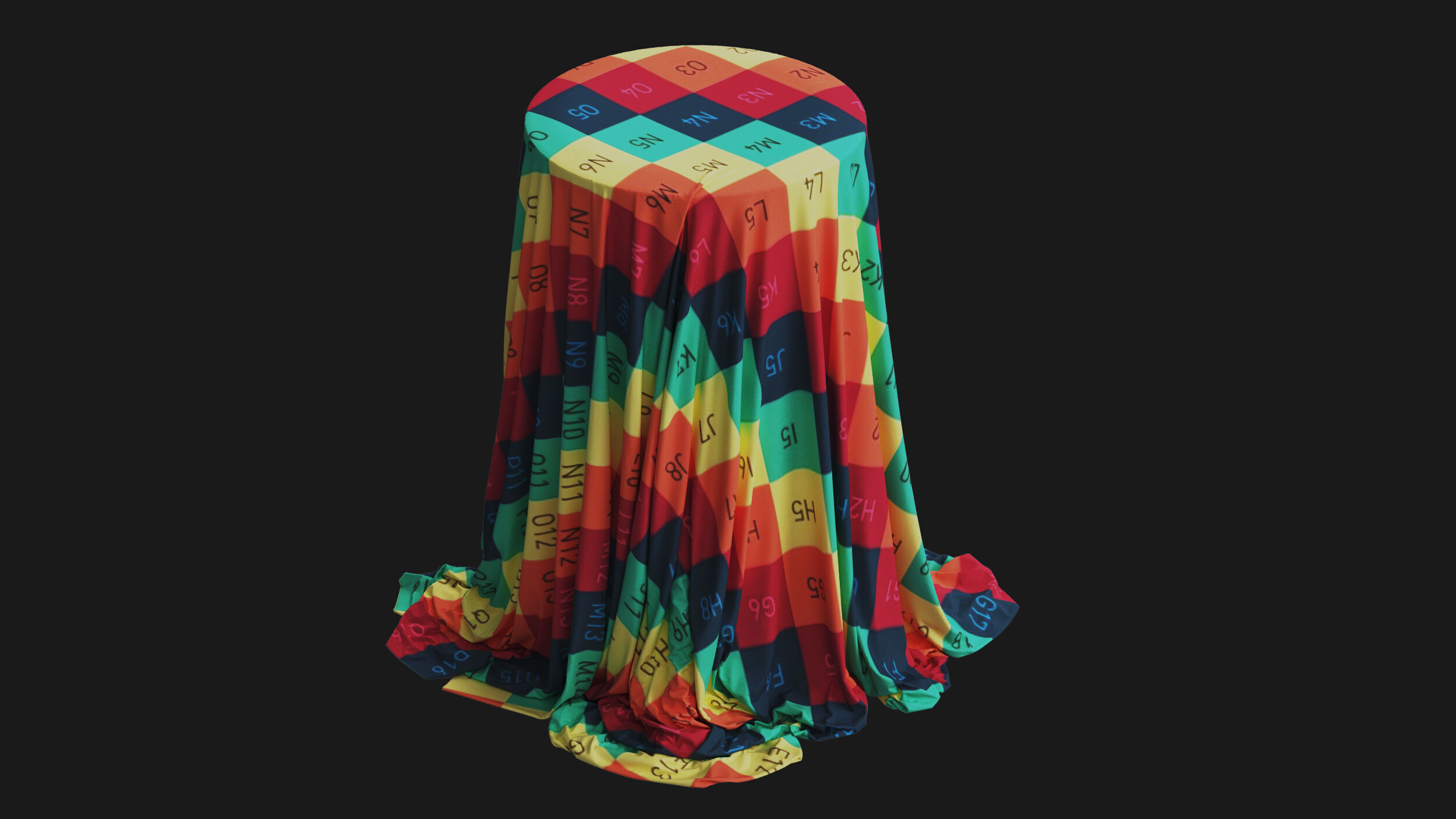 Covered Modern Chair 01 3D model_9