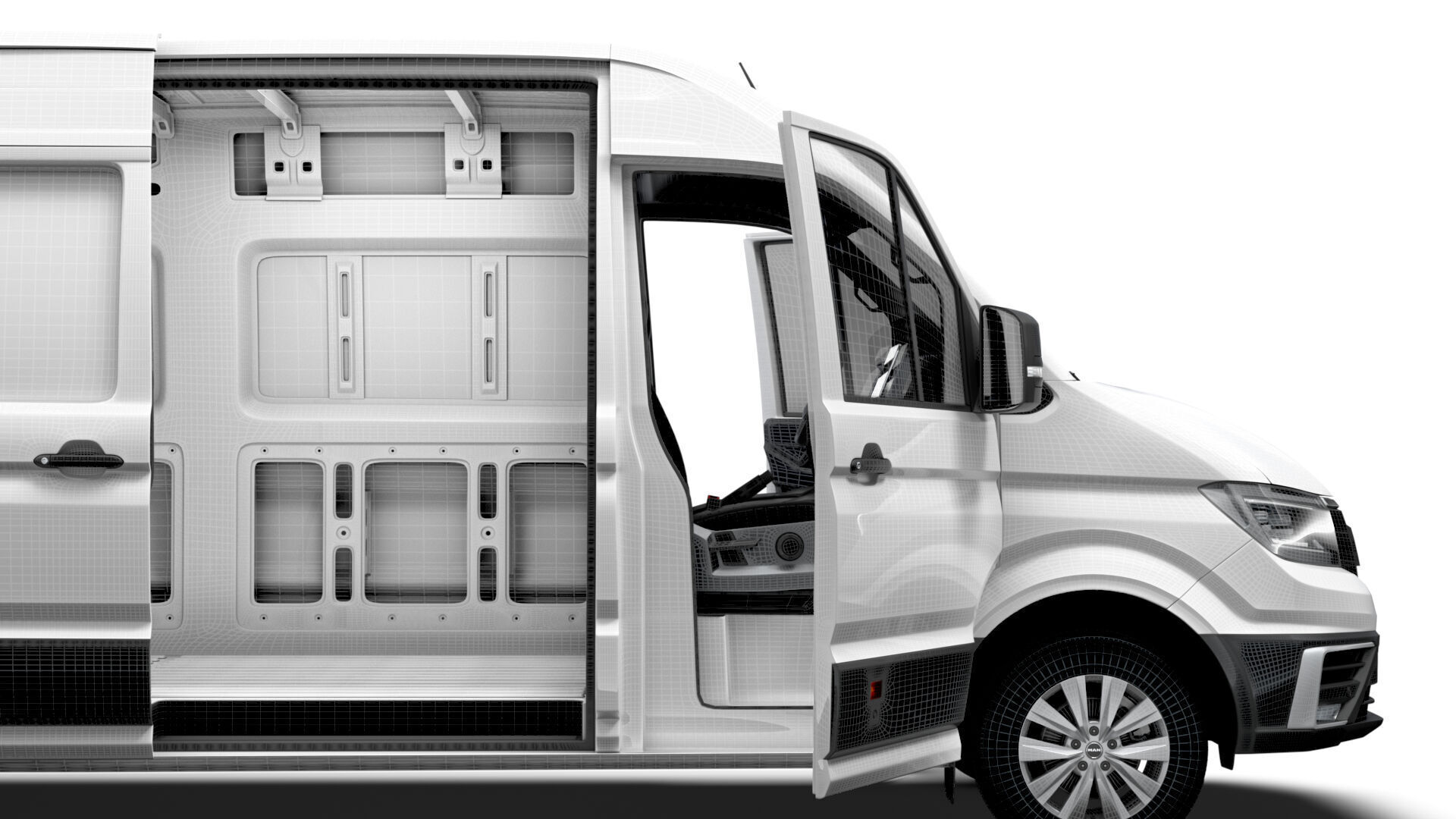 MAN TGE Van MWB LR HQInterior 2025 3D model_16