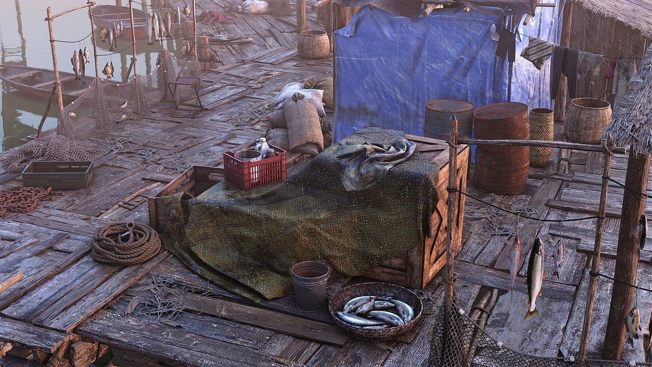 Fishing Village - Modular Environment for Unreal Engine Low-poly 3D model_5