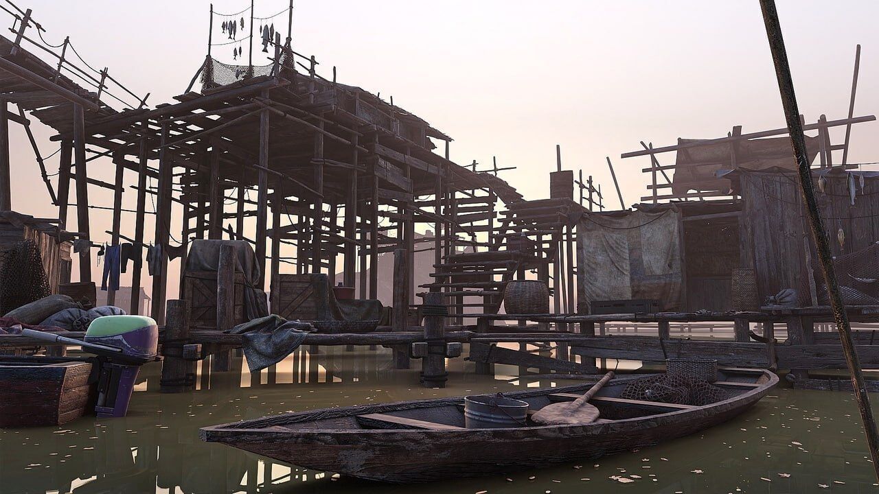 Fishing Village - Modular Environment for Unreal Engine Low-poly 3D model_4