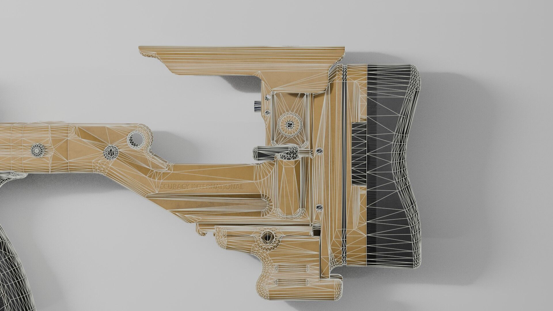 Accuracy International - AX 50 ELR Low-poly 3D model_29