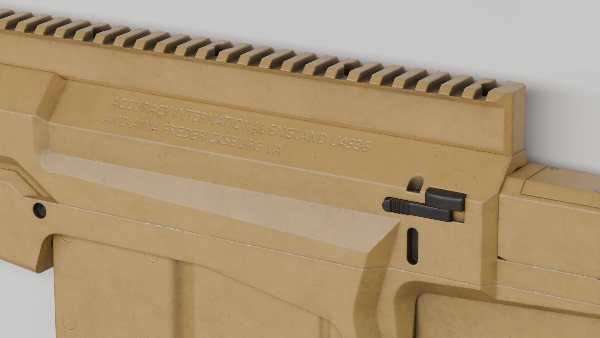 Accuracy International - AX 50 ELR Low-poly 3D model_13