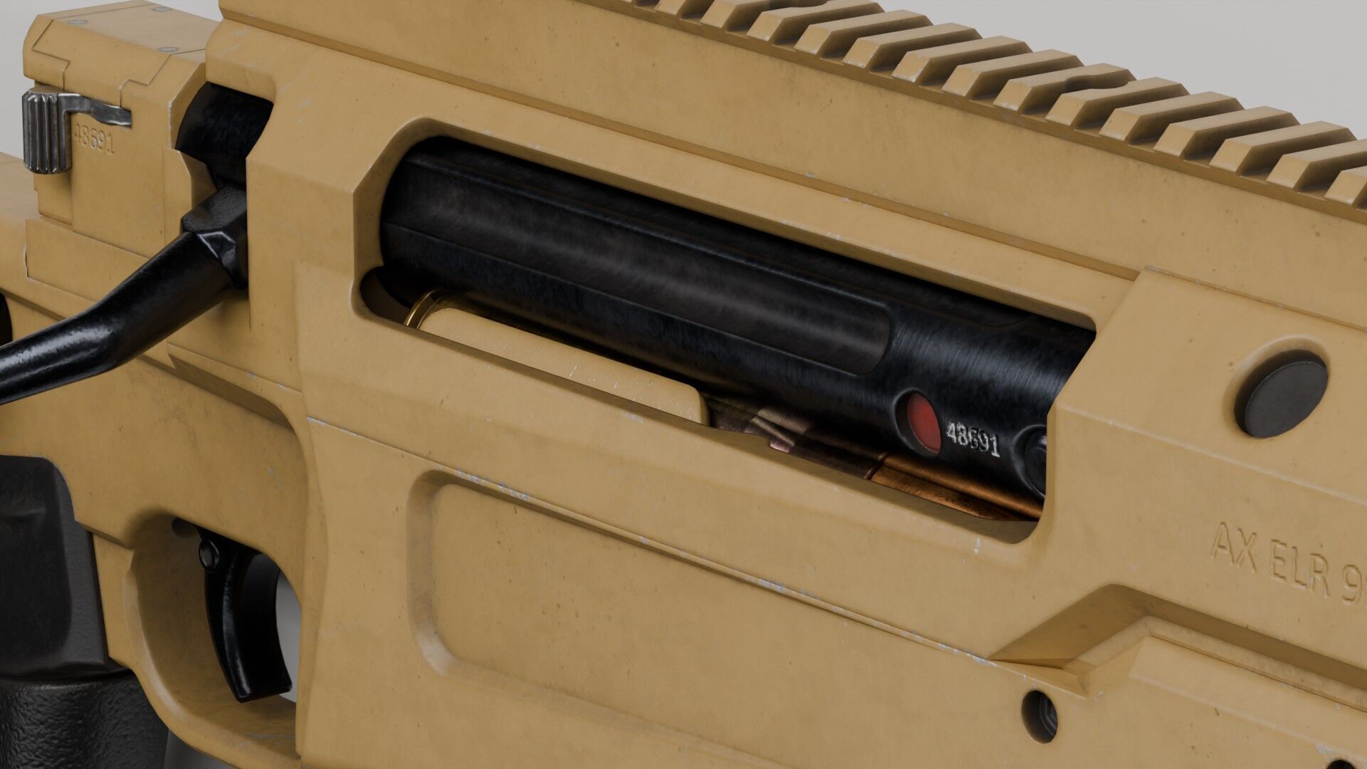 Accuracy International - AX 50 ELR Low-poly 3D model_16