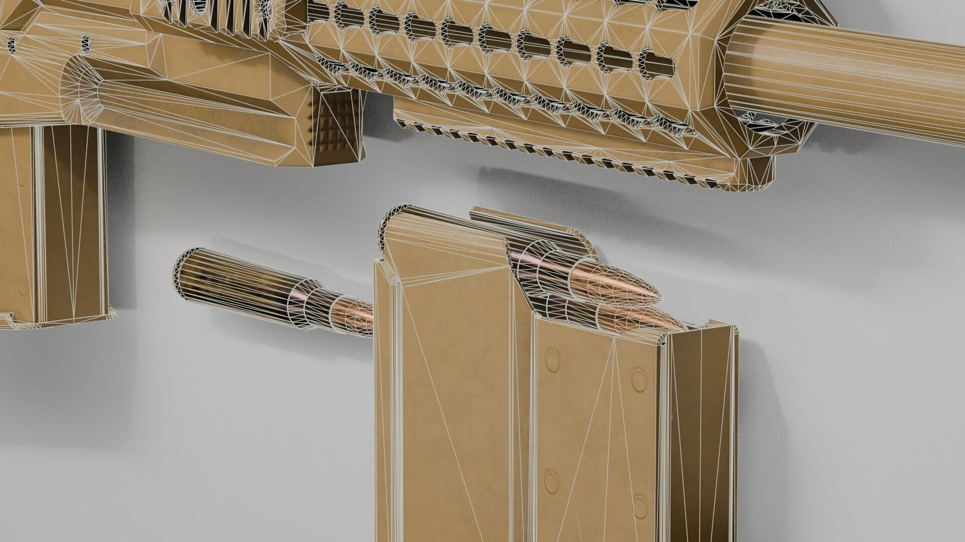 Accuracy International - AX 50 ELR Low-poly 3D model_28