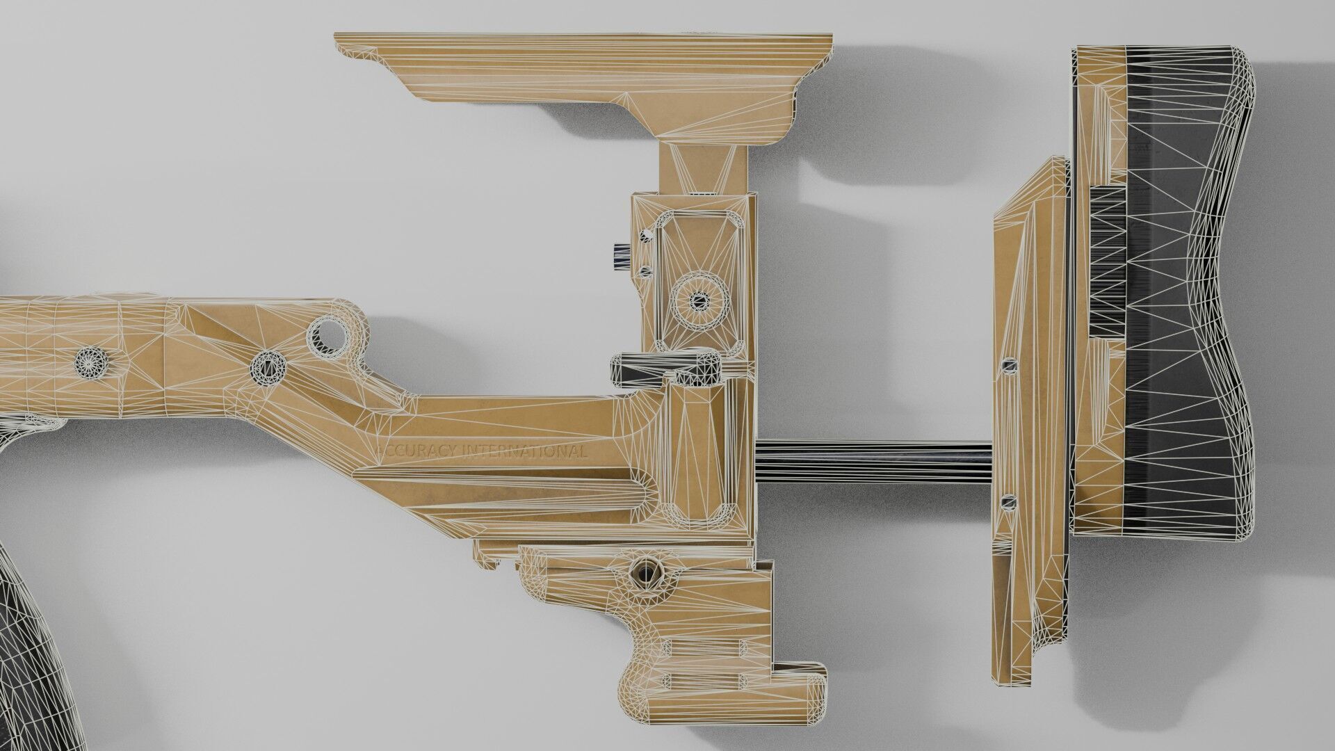 Accuracy International - AX 50 ELR Low-poly 3D model_30