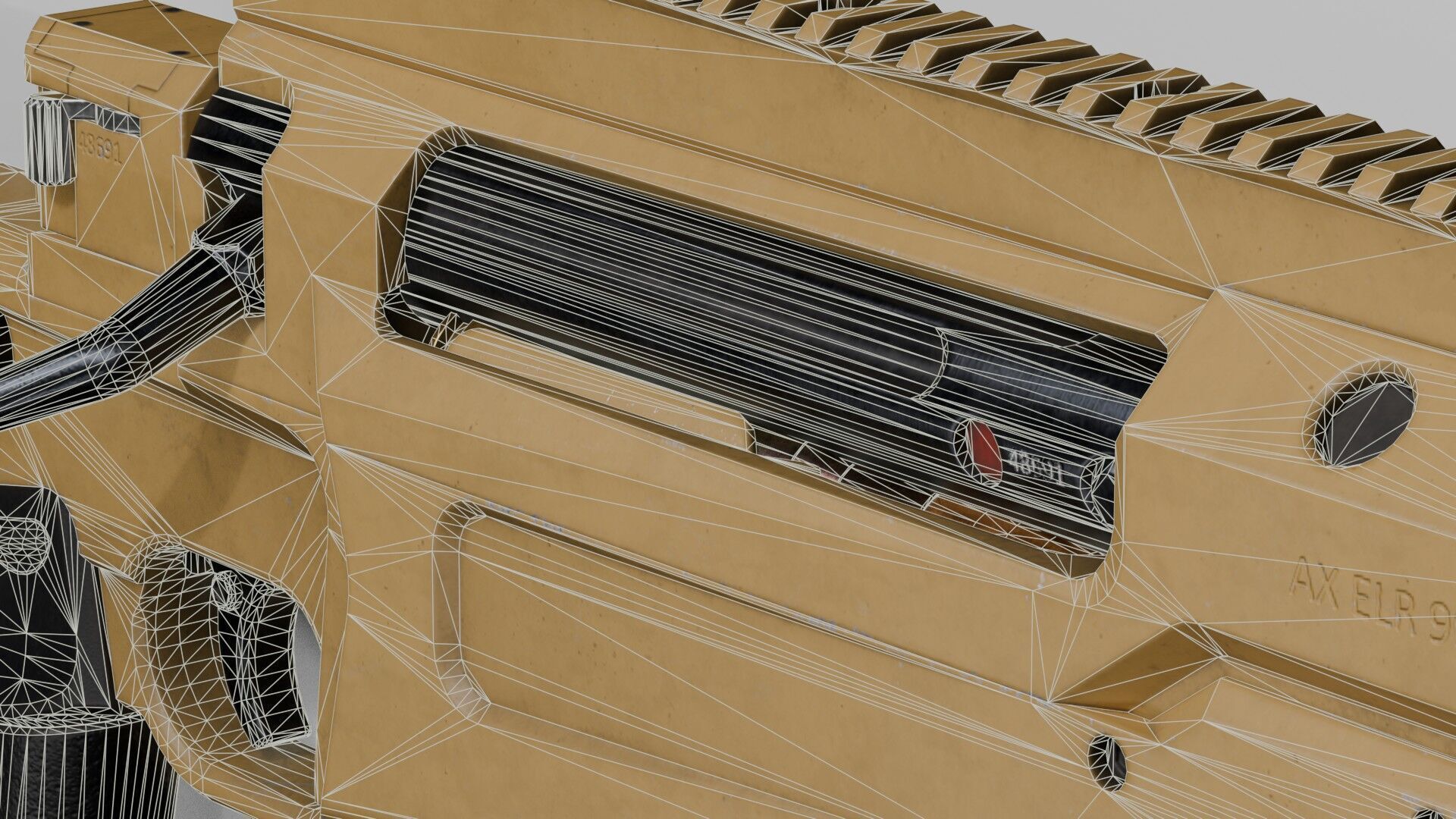 Accuracy International - AX 50 ELR Low-poly 3D model_35