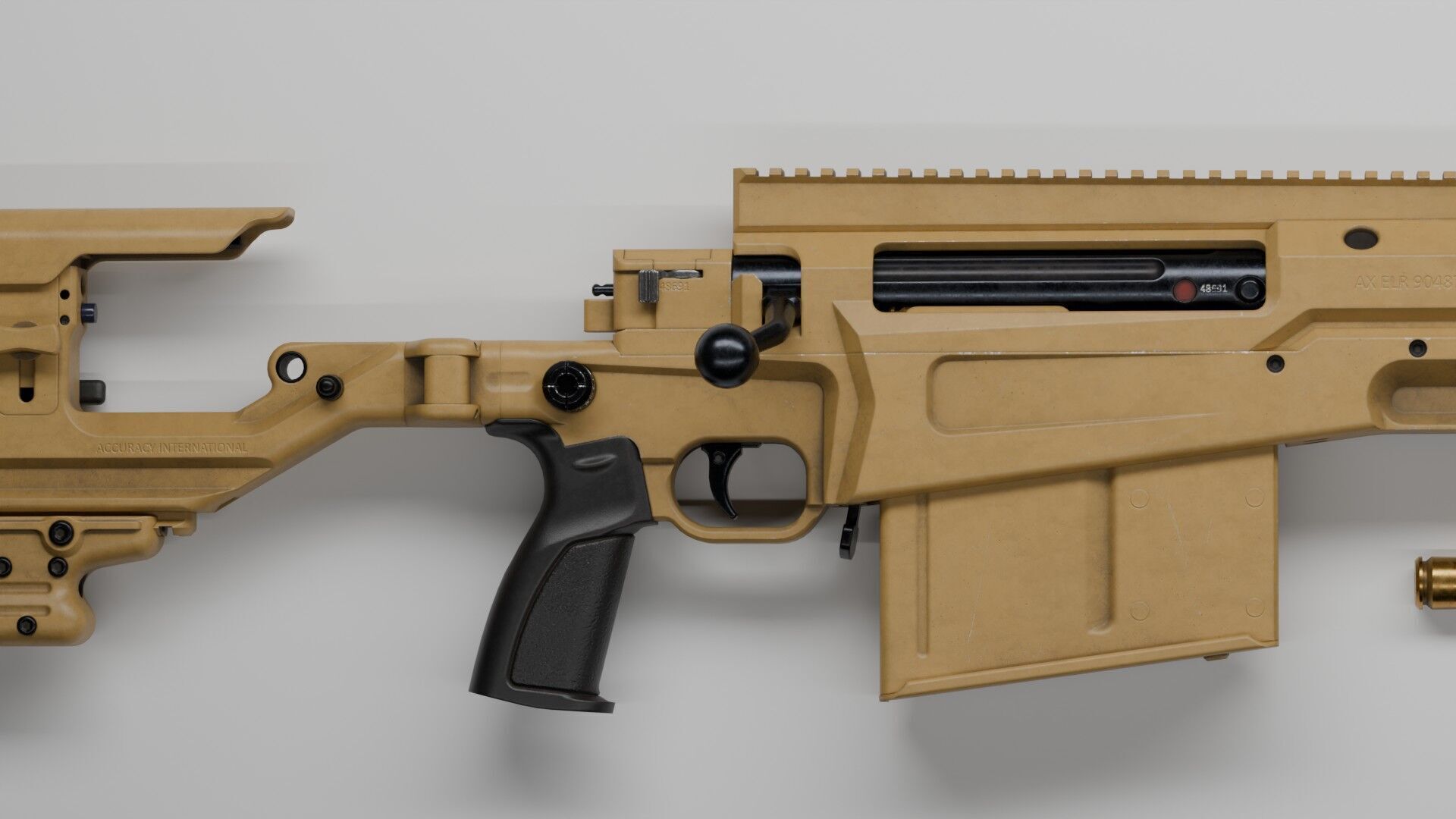 Accuracy International - AX 50 ELR Low-poly 3D model_2