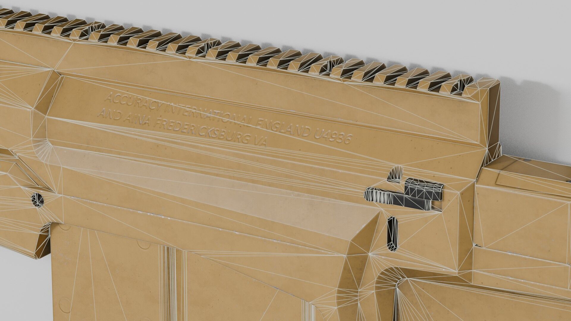 Accuracy International - AX 50 ELR Low-poly 3D model_32