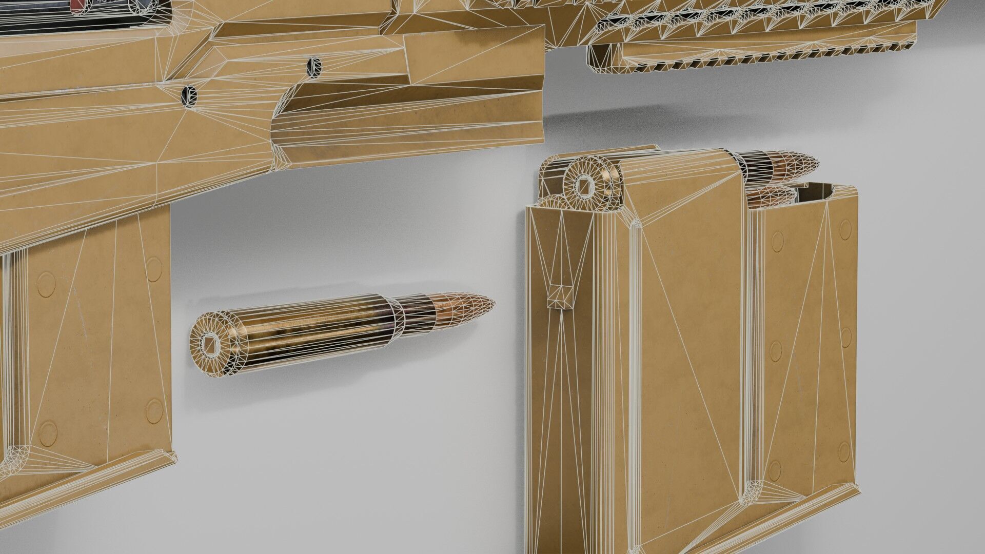 Accuracy International - AX 50 ELR Low-poly 3D model_27