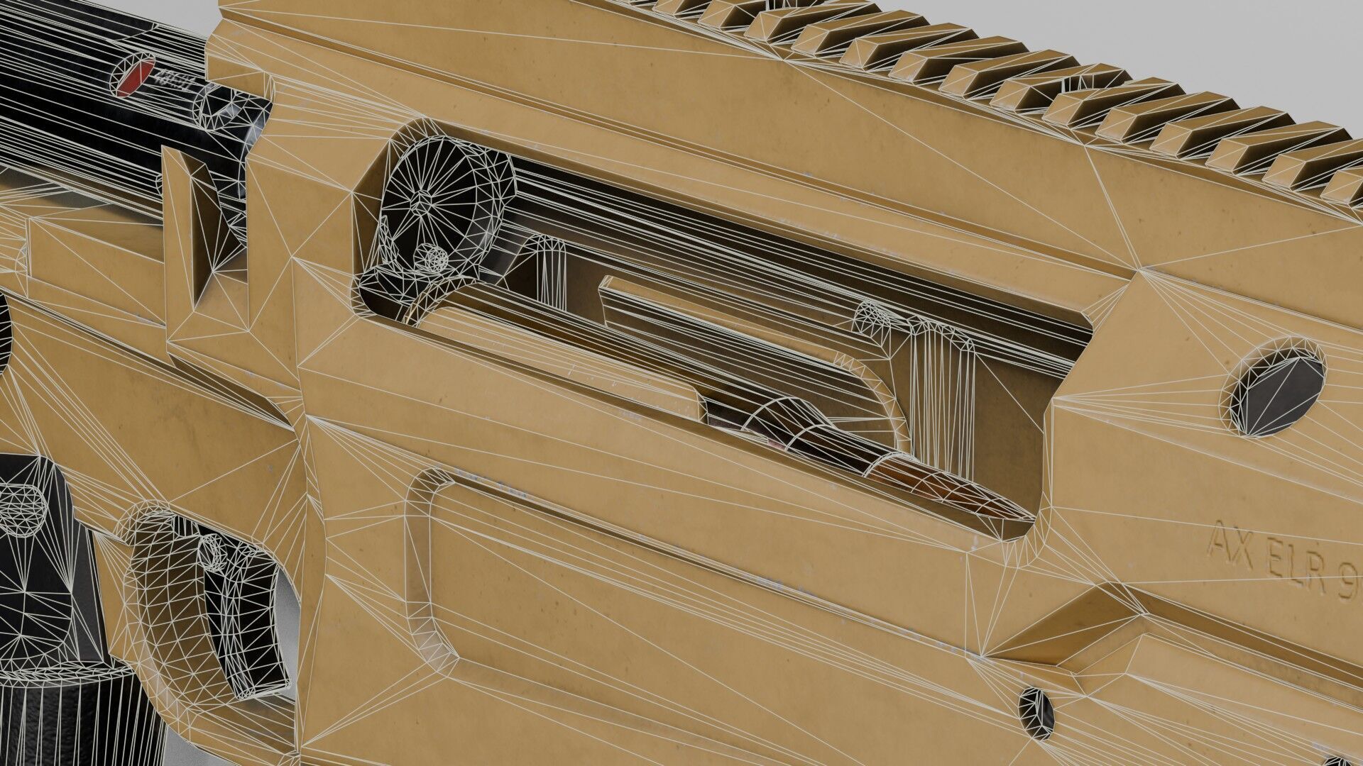 Accuracy International - AX 50 ELR Low-poly 3D model_36