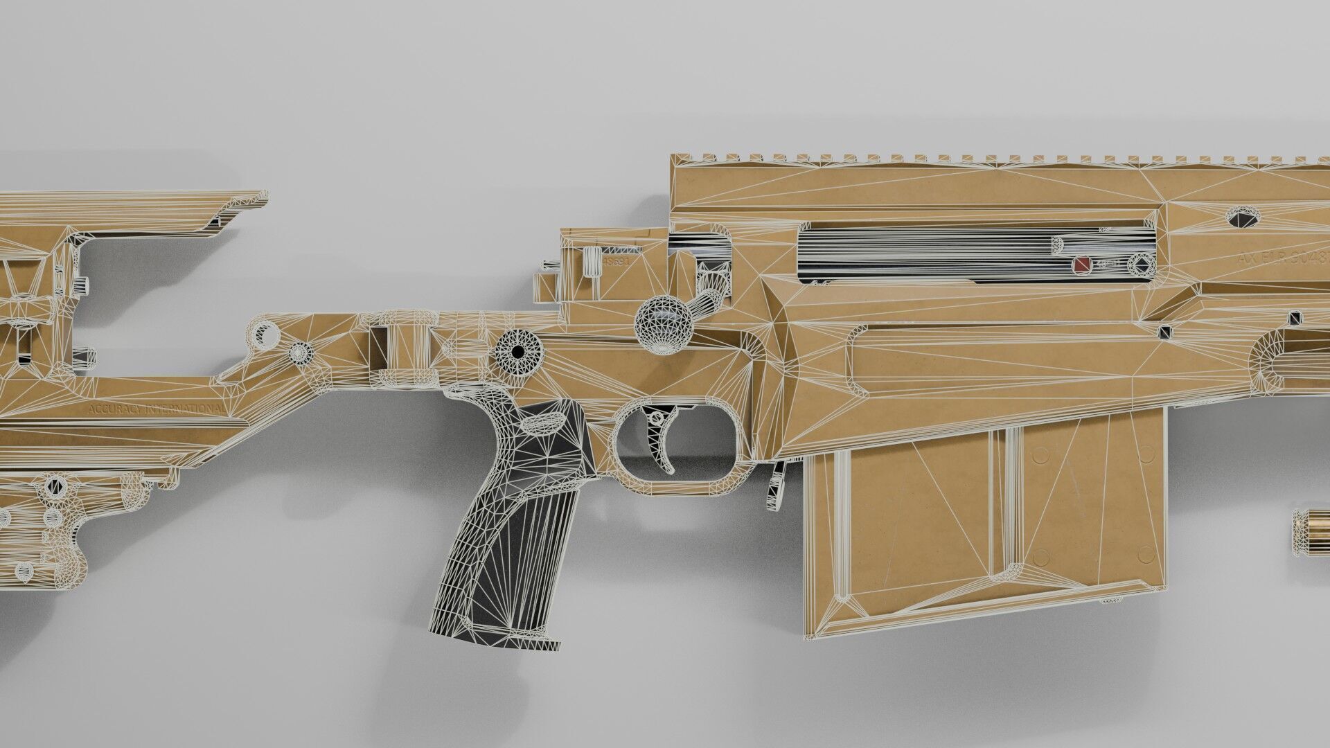 Accuracy International - AX 50 ELR Low-poly 3D model_21