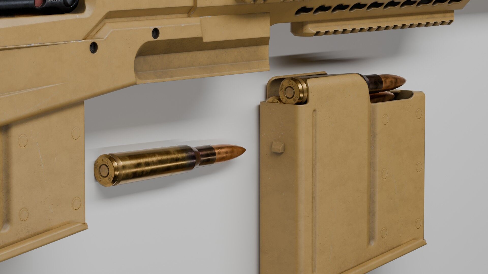 Accuracy International - AX 50 ELR Low-poly 3D model_8