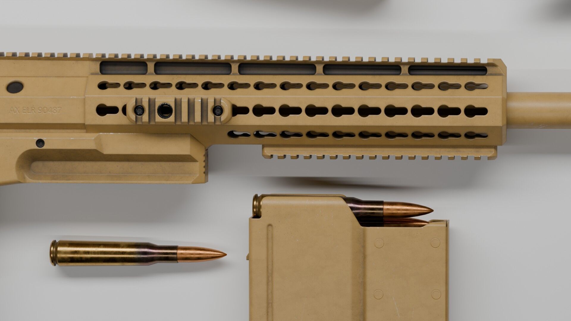 Accuracy International - AX 50 ELR Low-poly 3D model_4