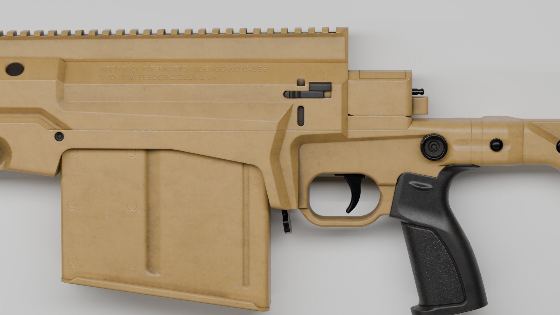 Accuracy International - AX 50 ELR Low-poly 3D model_12