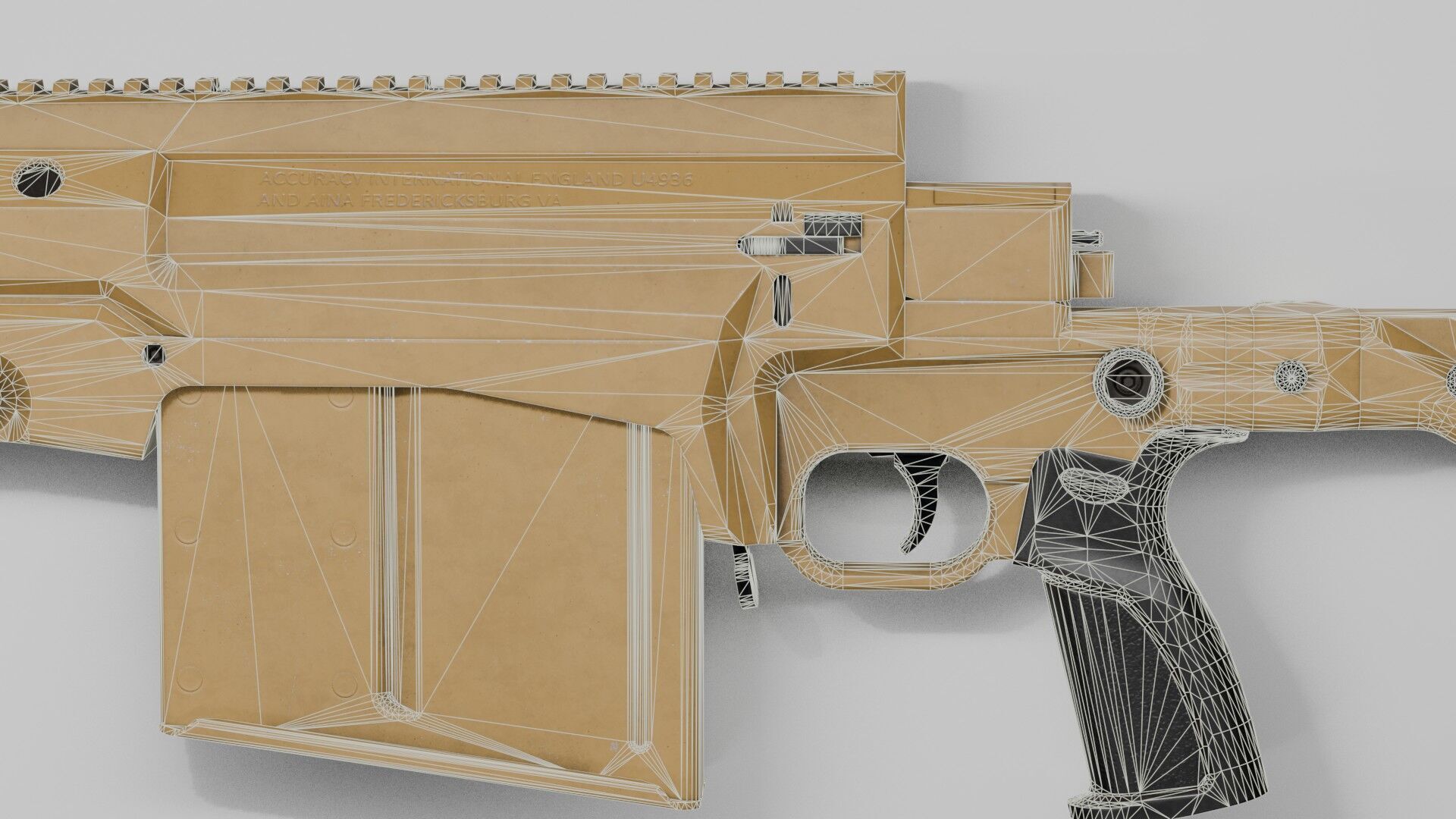 Accuracy International - AX 50 ELR Low-poly 3D model_31