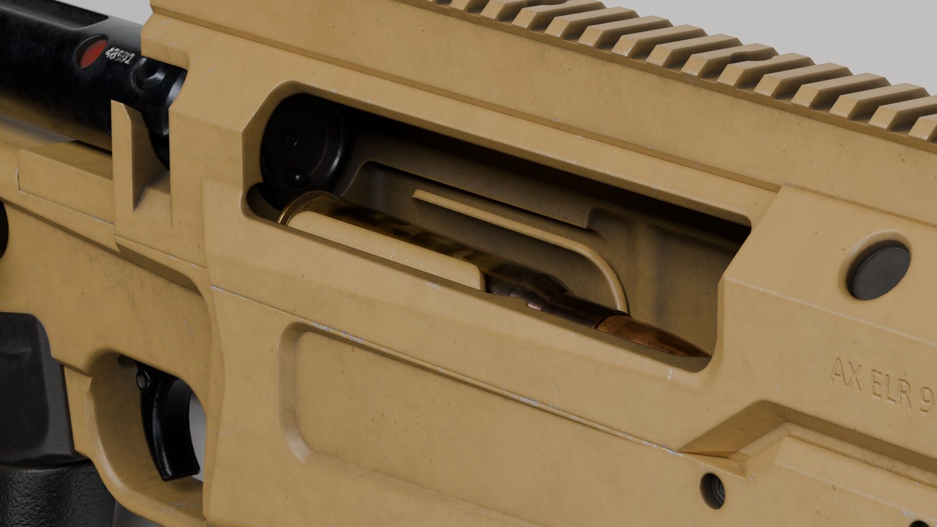 Accuracy International - AX 50 ELR Low-poly 3D model_17