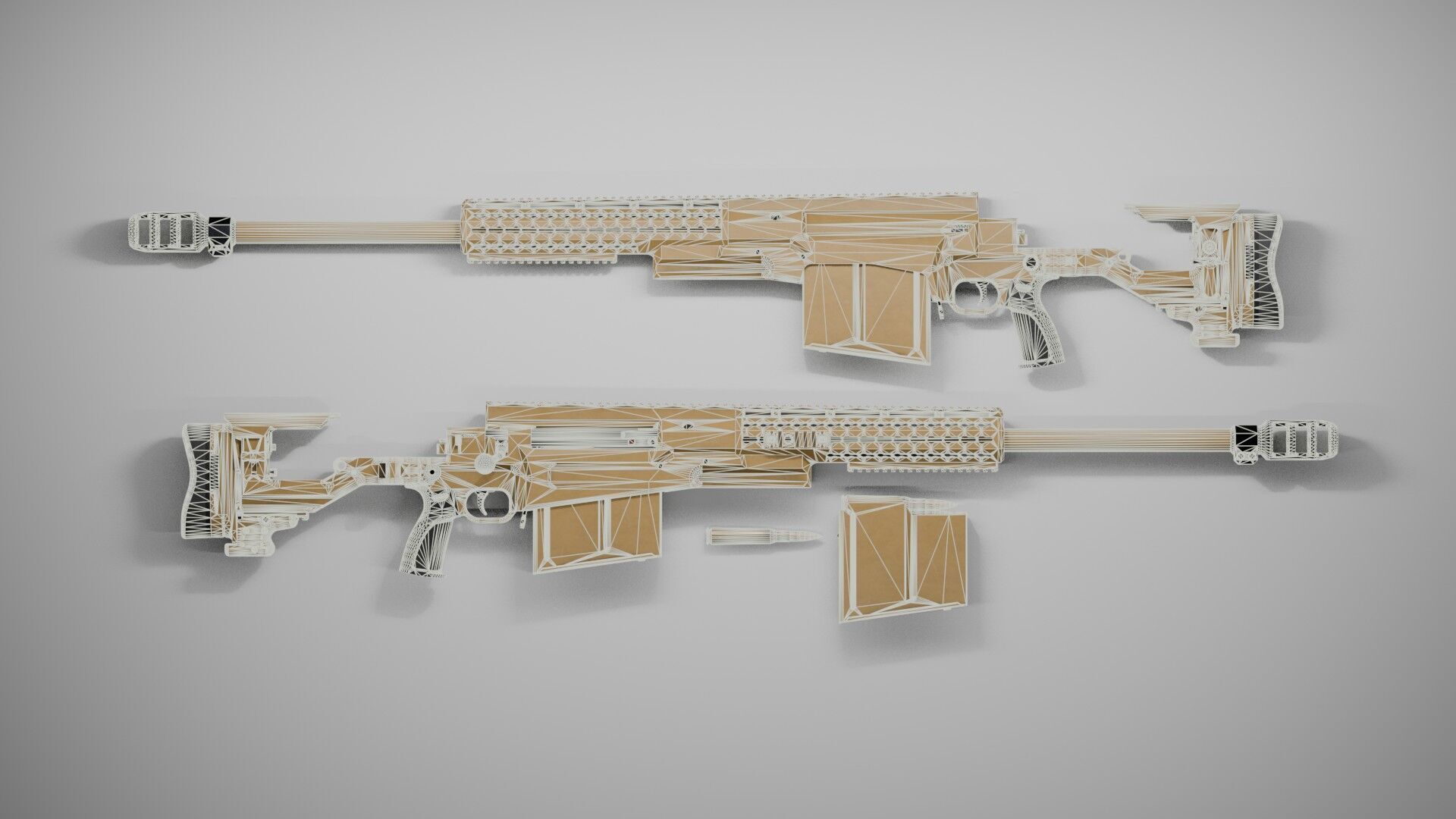 Accuracy International - AX 50 ELR Low-poly 3D model_20