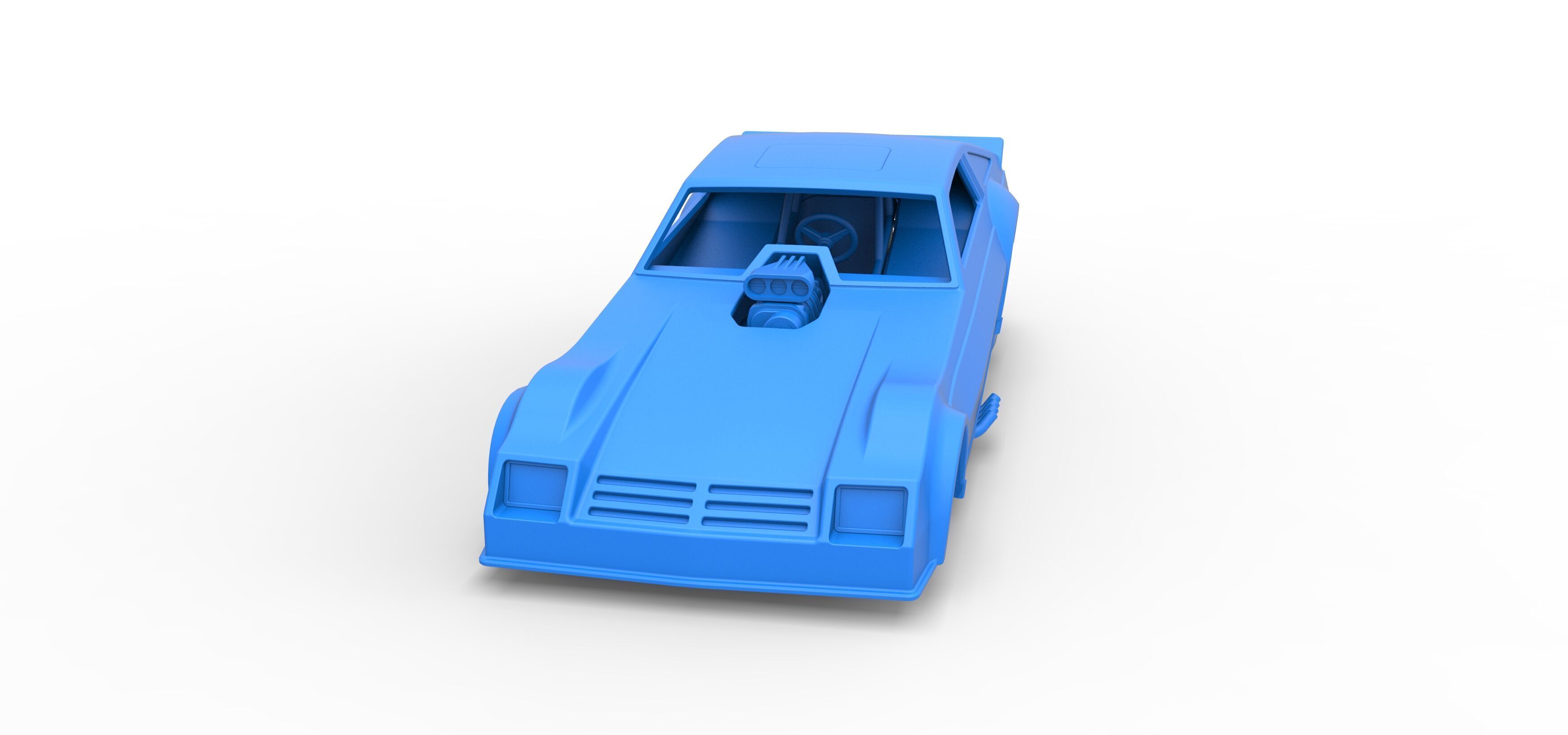 Vintage Pulling Funny car Scale 1 to 25 3D print model_28