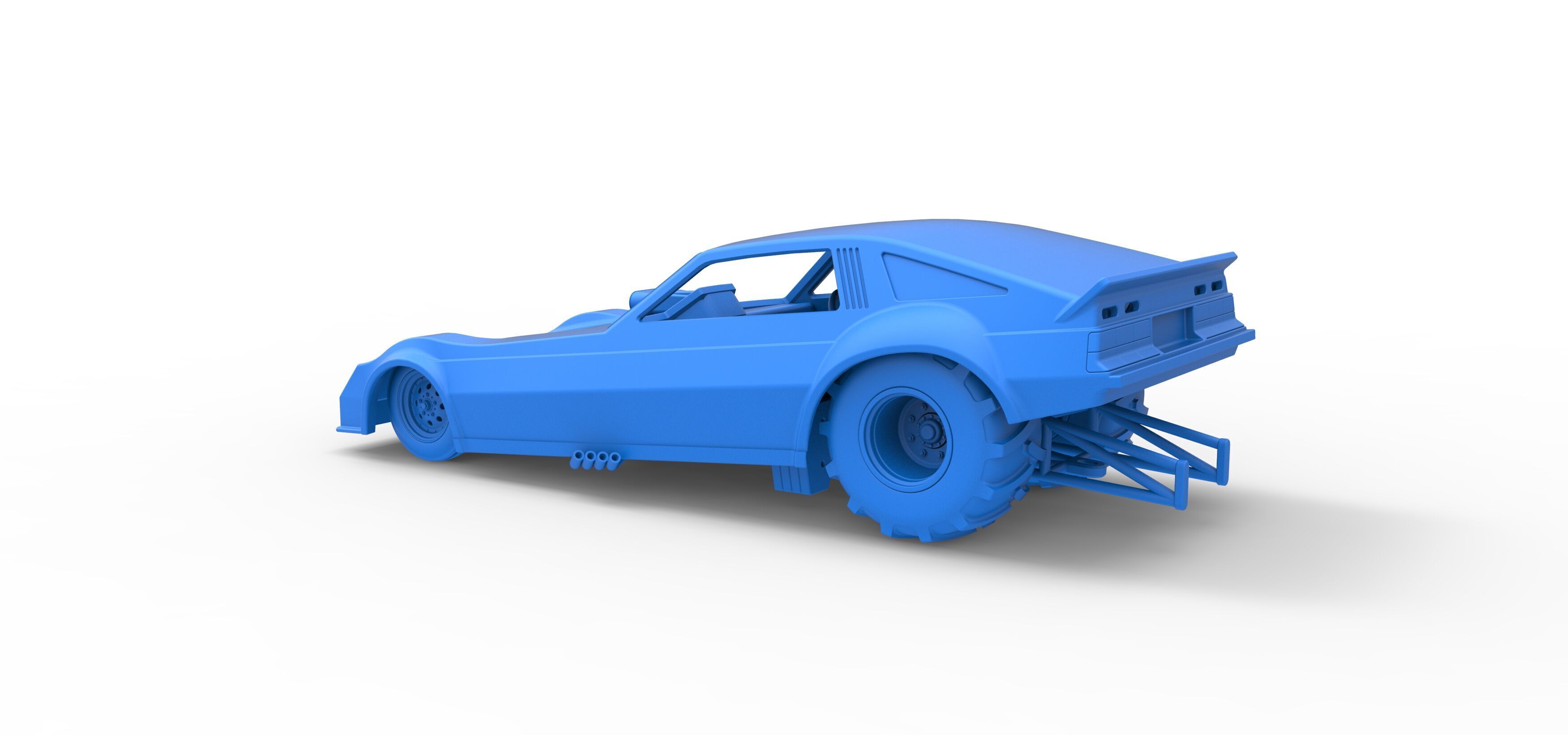 Vintage Pulling Funny car Scale 1 to 25 3D print model_35