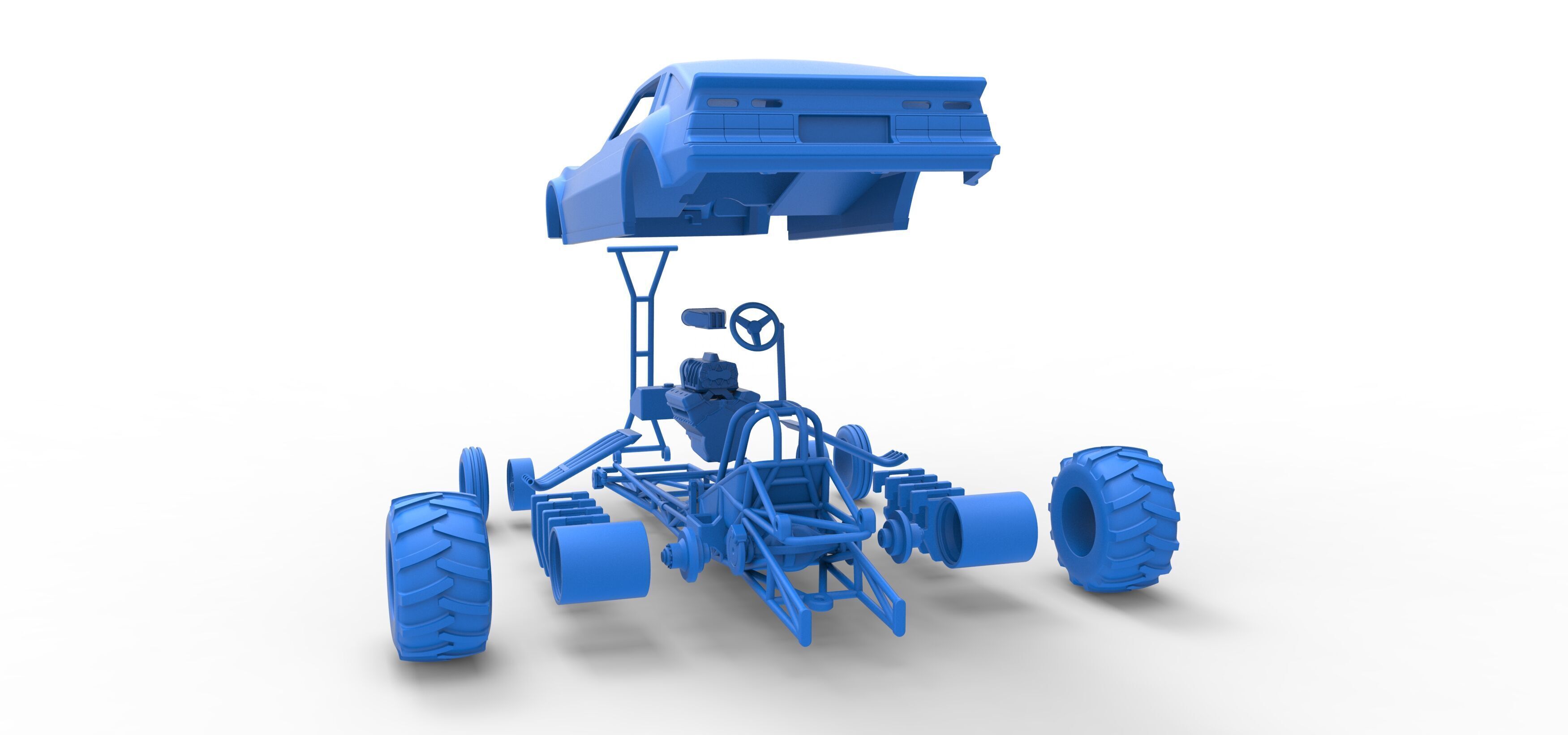 Vintage Pulling Funny car Scale 1 to 25 3D print model_53