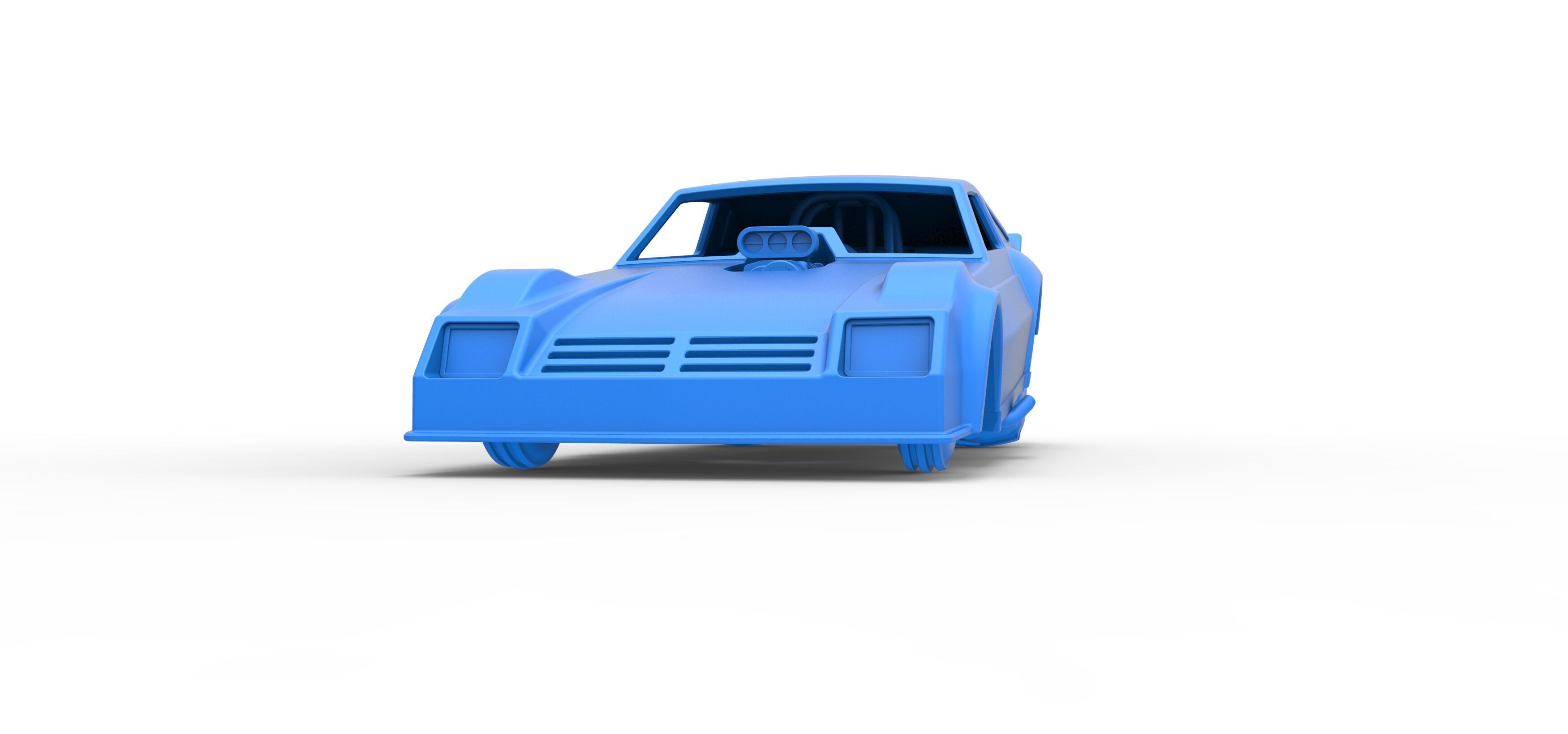 Vintage Pulling Funny car Scale 1 to 25 3D print model_29