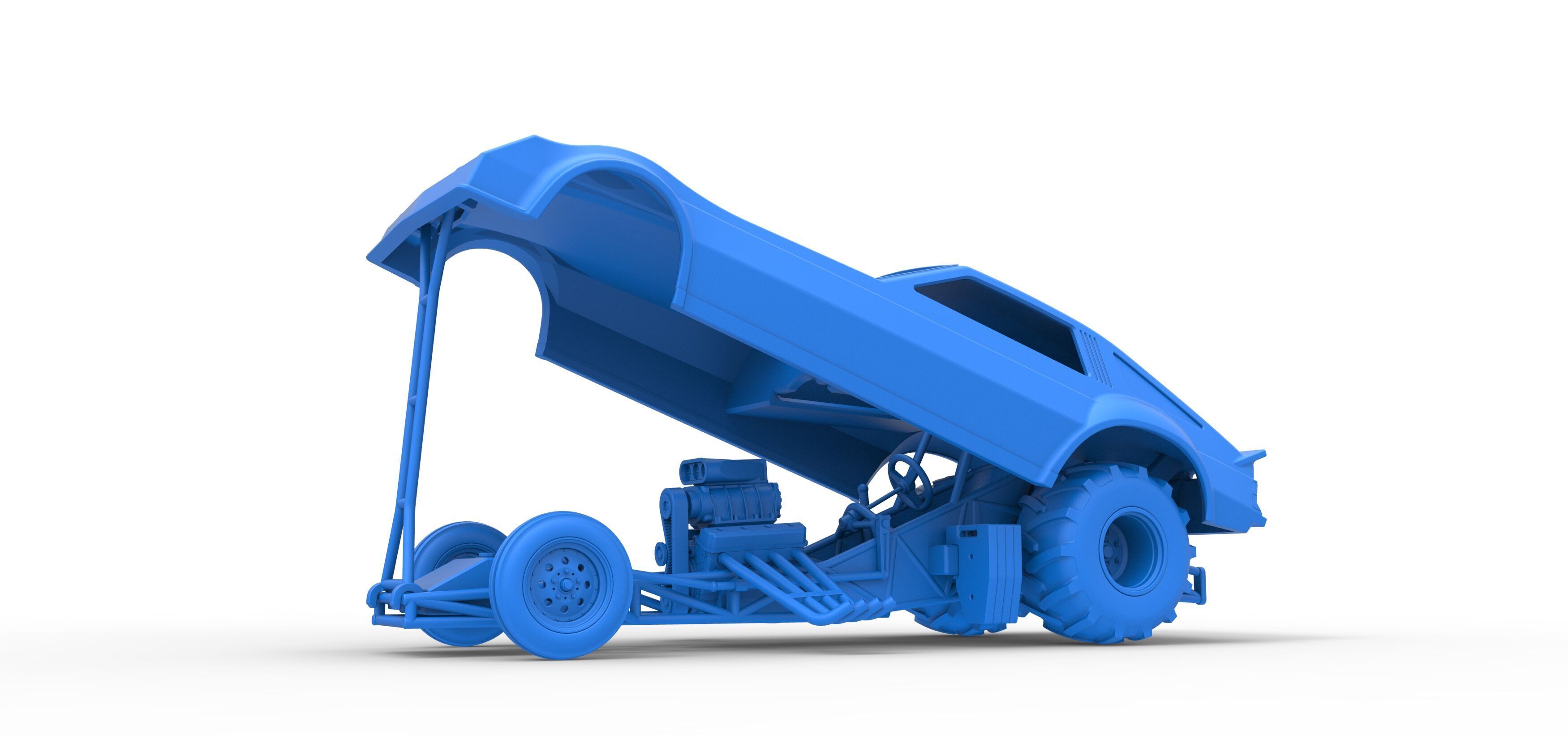 Vintage Pulling Funny car Scale 1 to 25 3D print model_41