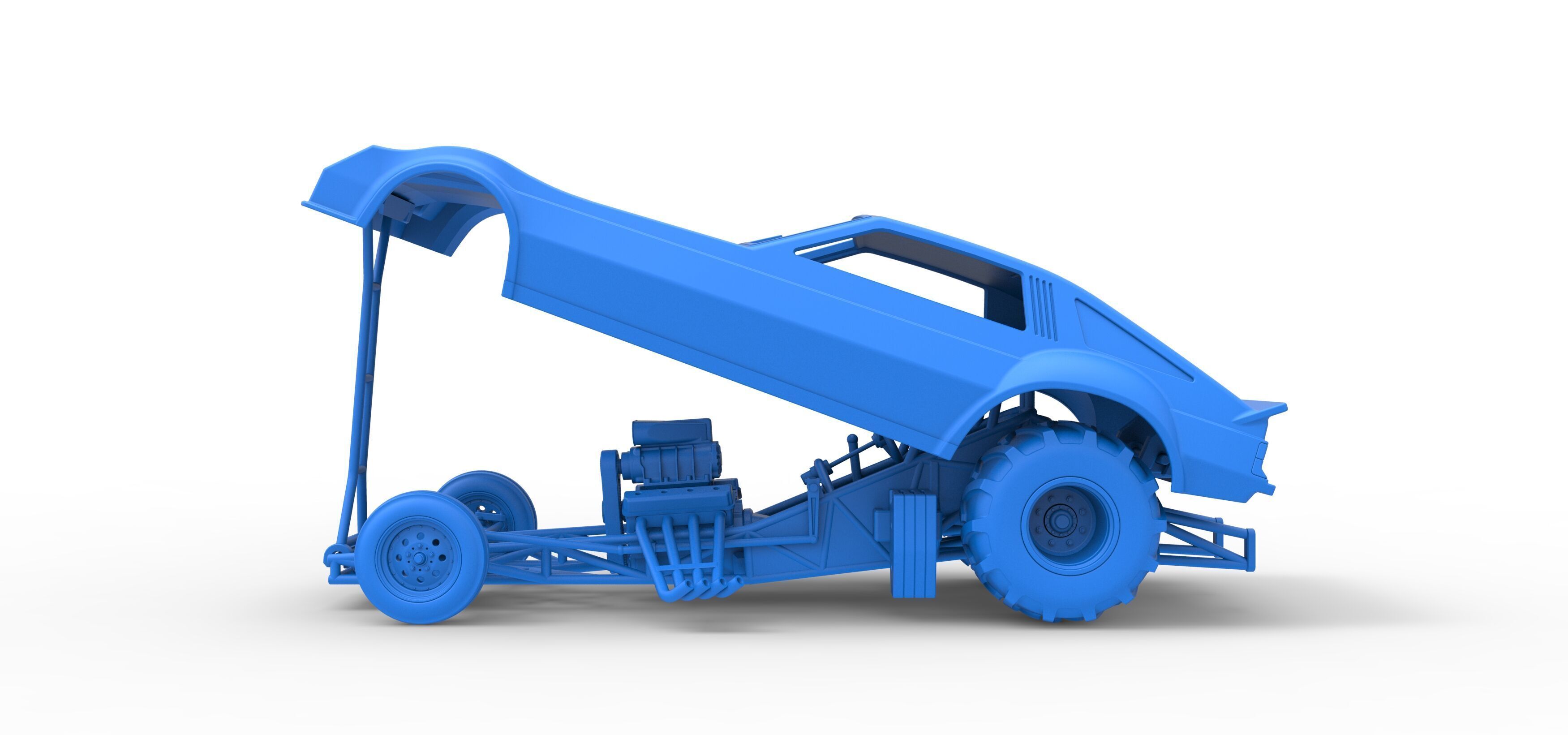 Vintage Pulling Funny car Scale 1 to 25 3D print model_43