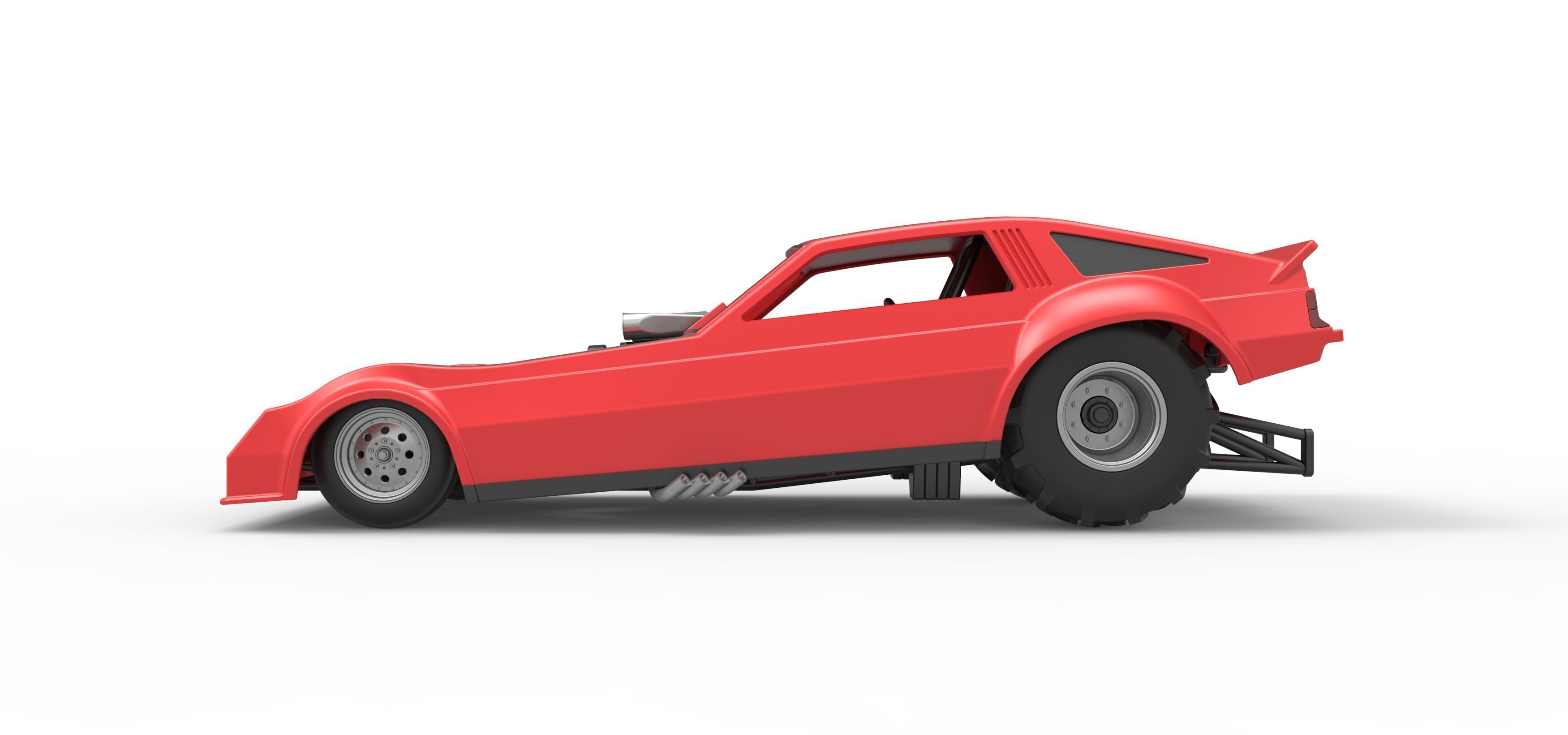 Vintage Pulling Funny car Scale 1 to 25 3D print model_9