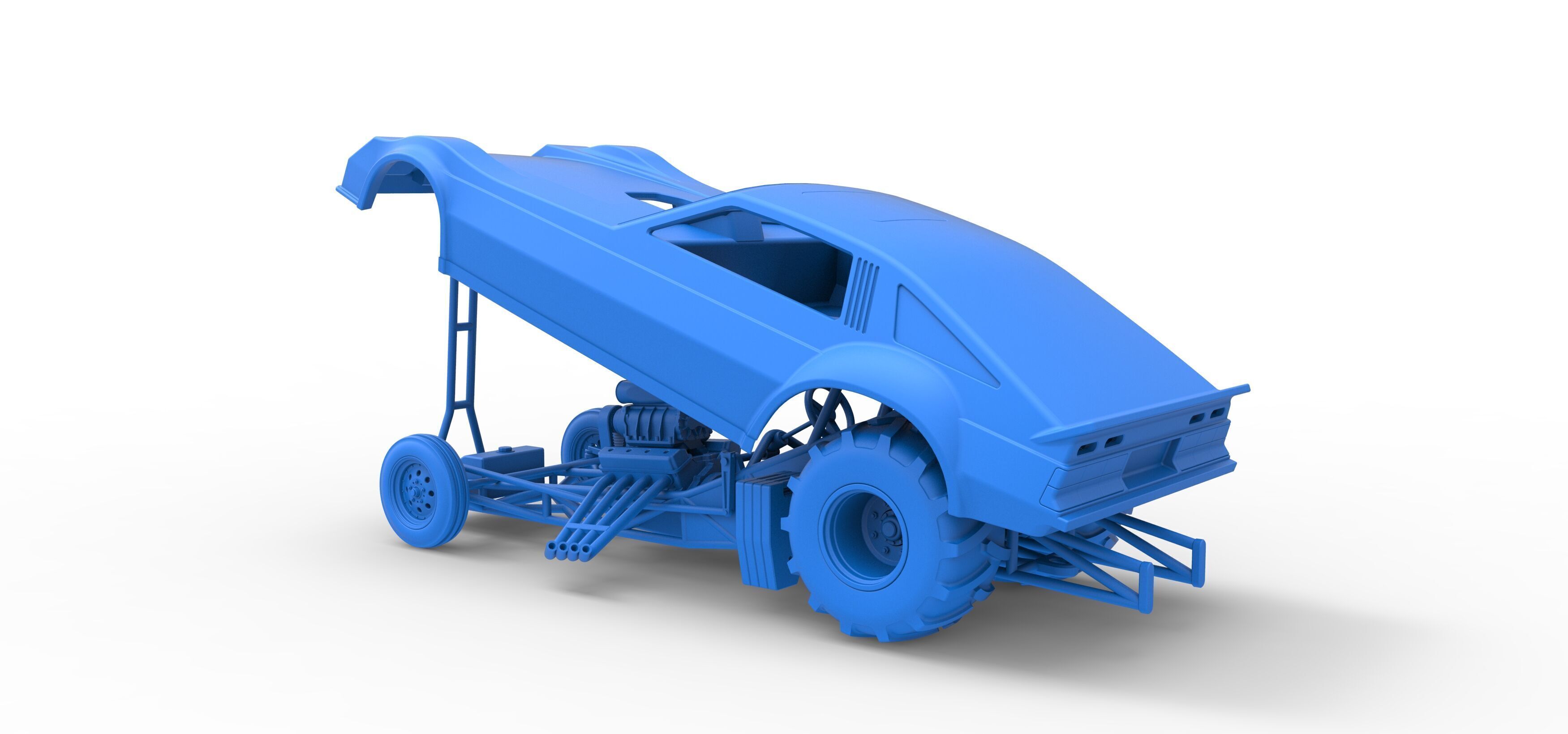 Vintage Pulling Funny car Scale 1 to 25 3D print model_45