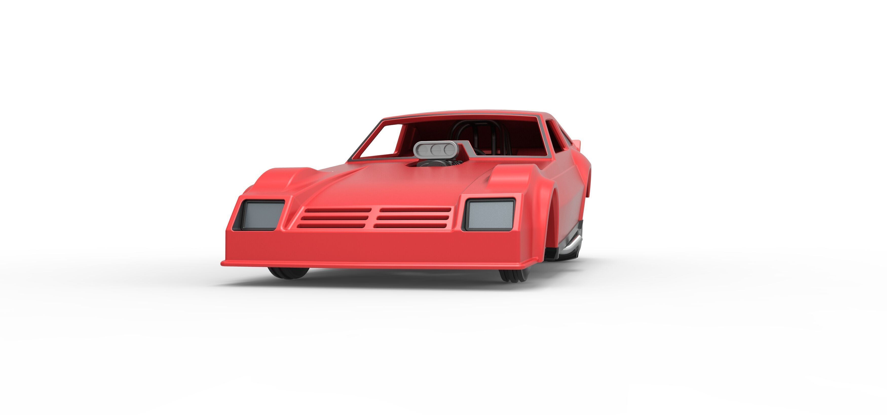 Vintage Pulling Funny car Scale 1 to 25 3D print model_6