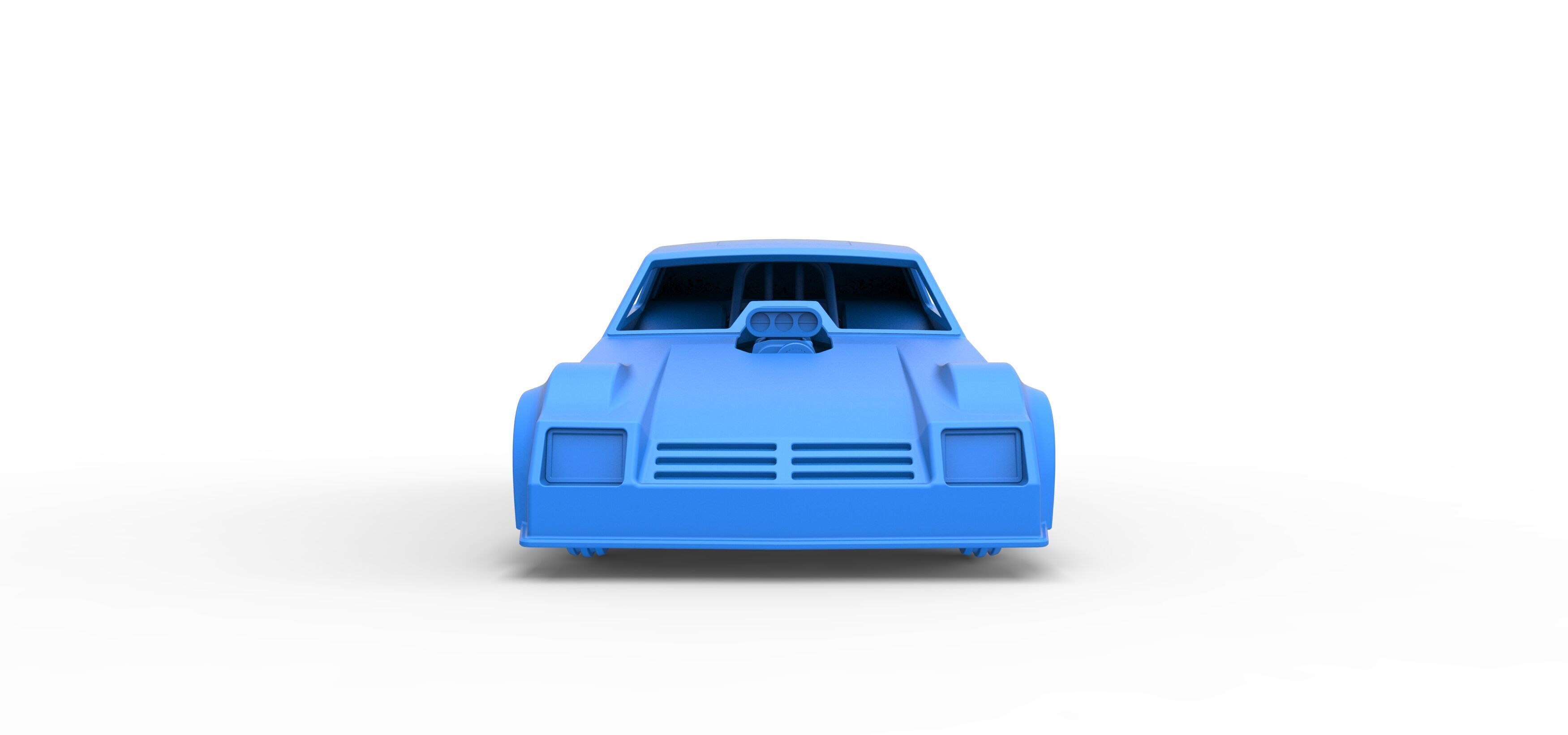 Vintage Pulling Funny car Scale 1 to 25 3D print model_30