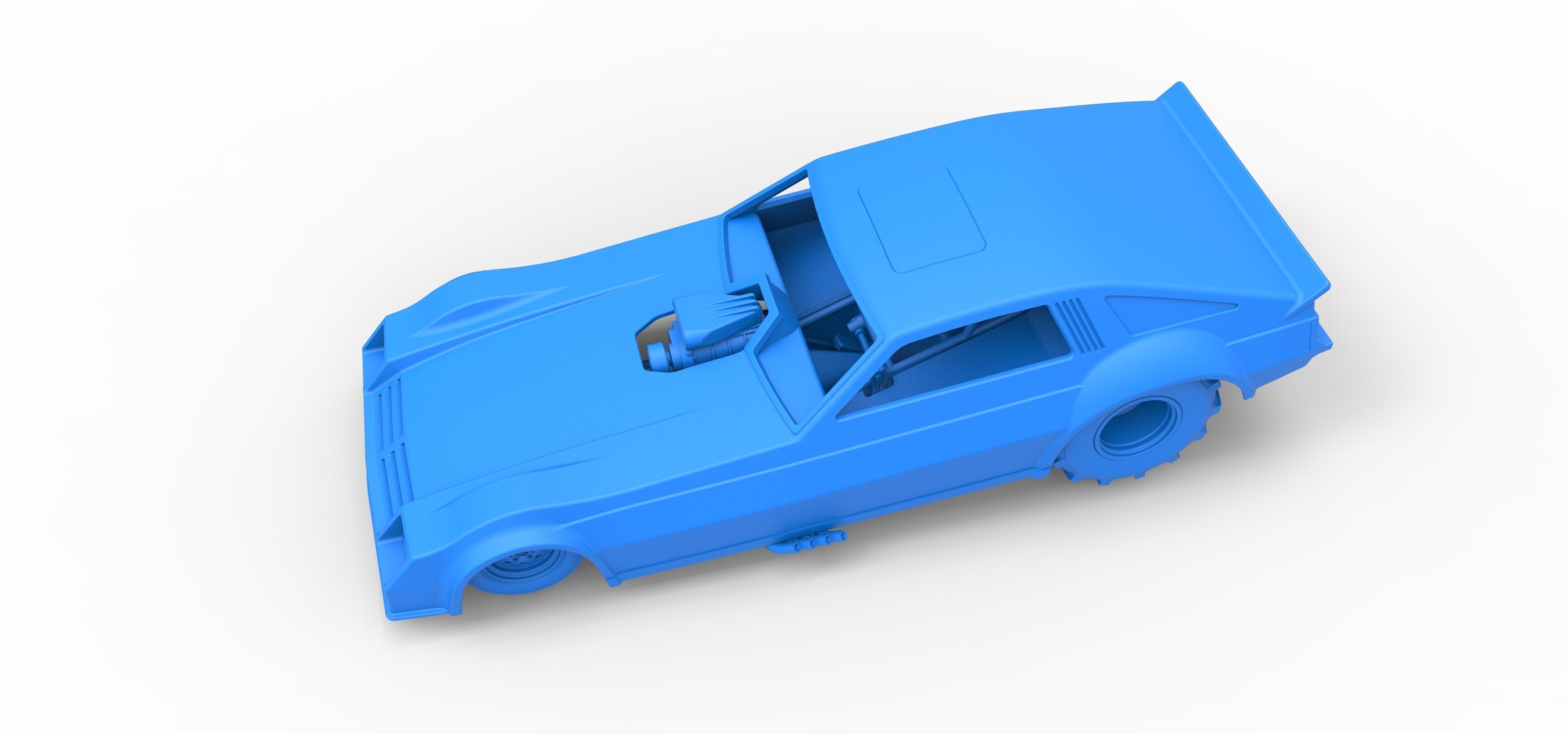 Vintage Pulling Funny car Scale 1 to 25 3D print model_27