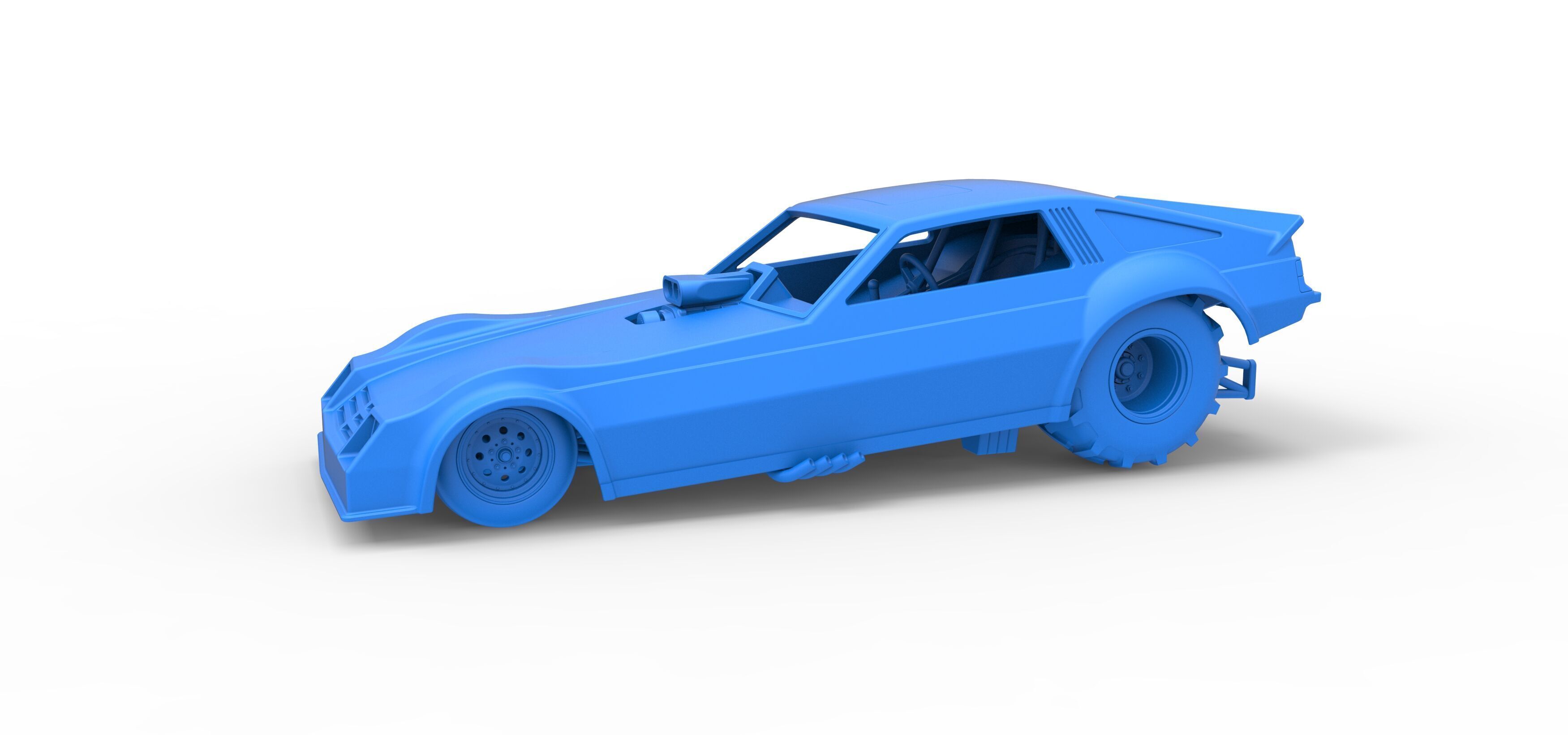 Vintage Pulling Funny car Scale 1 to 25 3D print model_24