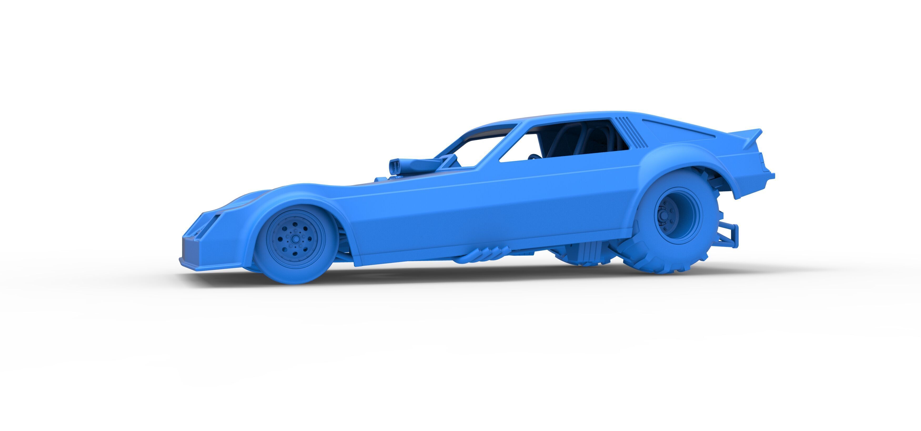 Vintage Pulling Funny car Scale 1 to 25 3D print model_25