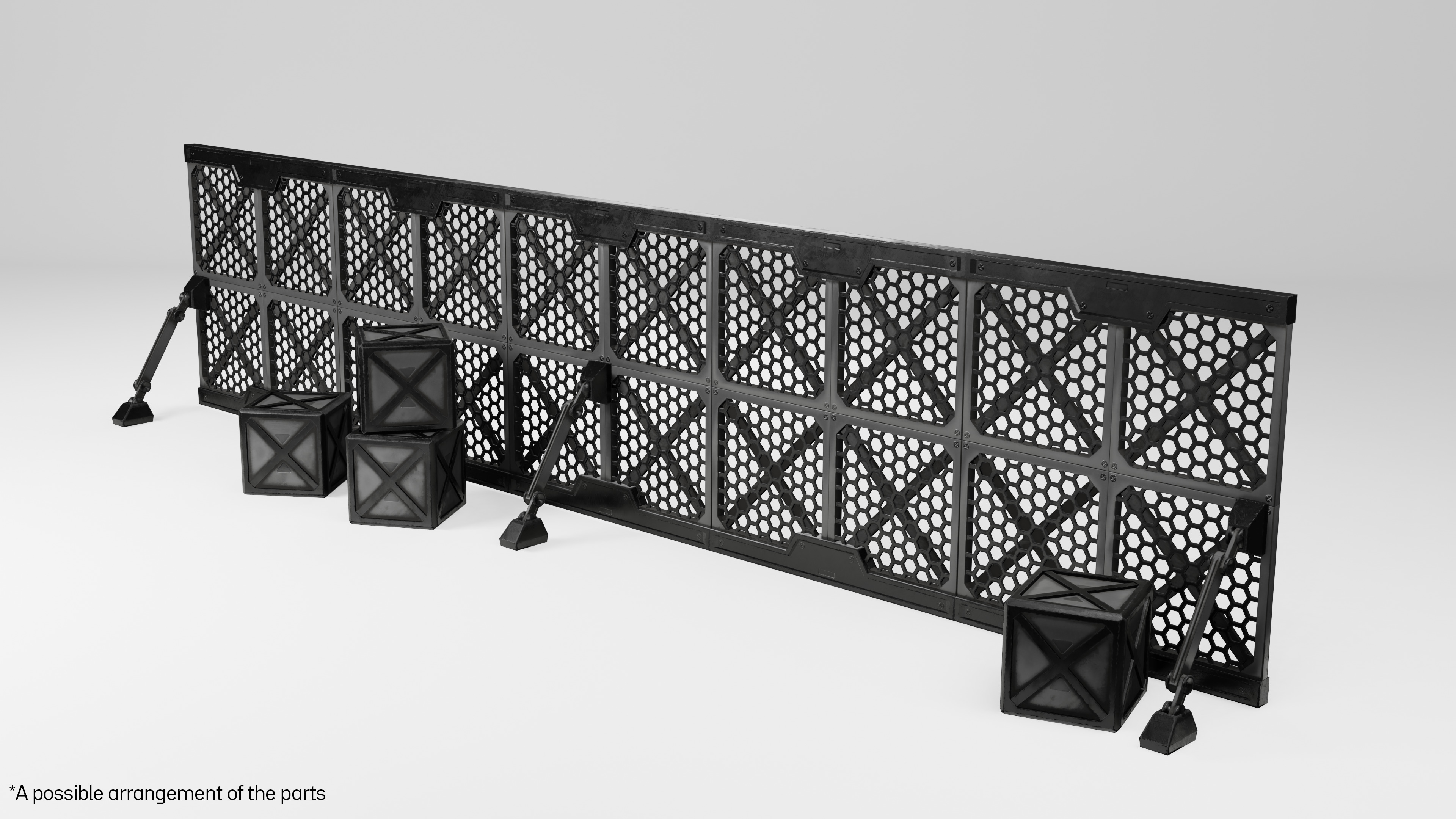 Sci-fi parts Low-poly 3D model_9