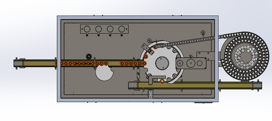 Liquid Filling Capping Machine Line for Glass and Plastic Bottle 3D model_20
