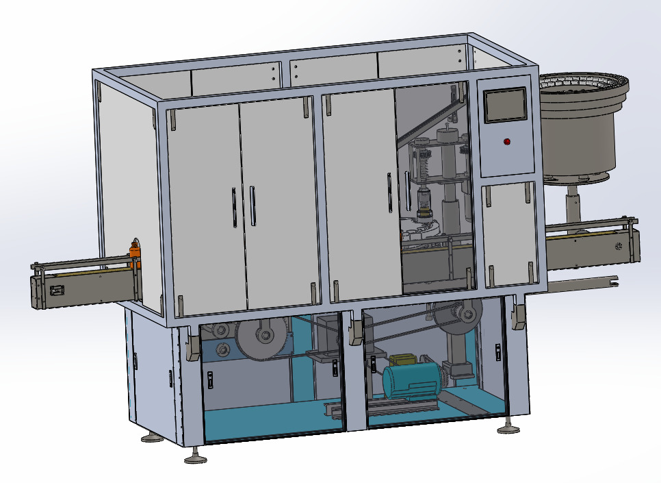Liquid Filling Capping Machine Line for Glass and Plastic Bottle 3D model_22