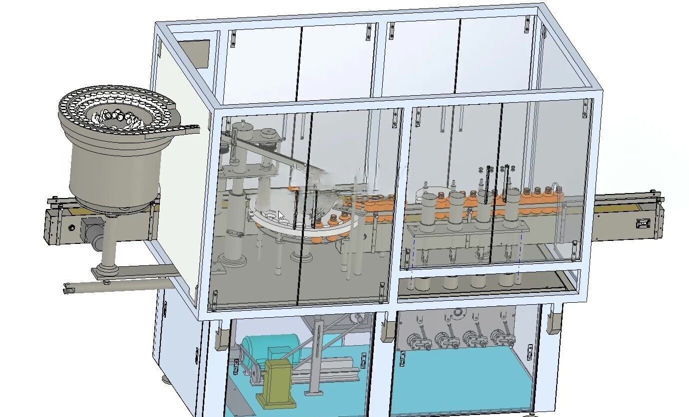Liquid Filling Capping Machine Line for Glass and Plastic Bottle 3D model_16